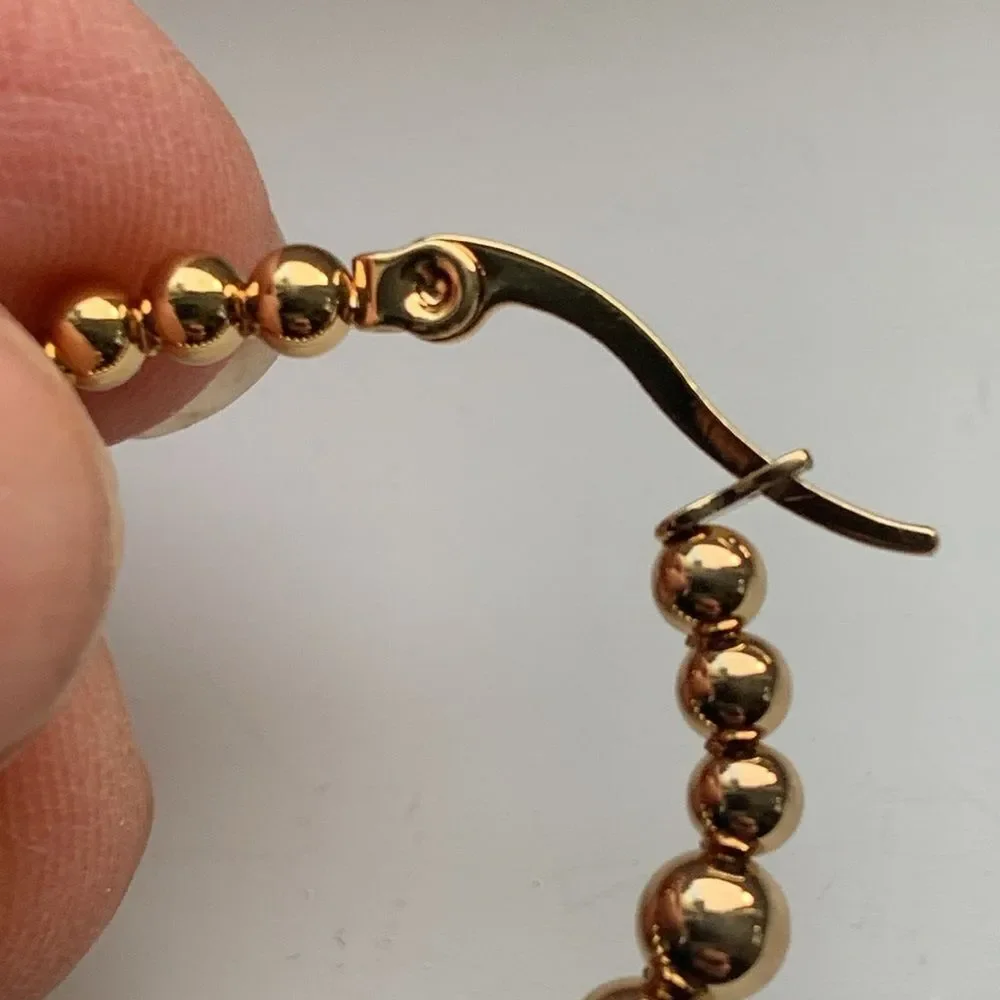 Graduated Ball Hoops, Gold Tone